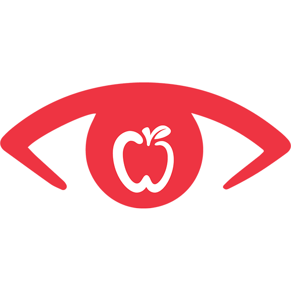 Eye with Washington Business Bank apple in iris